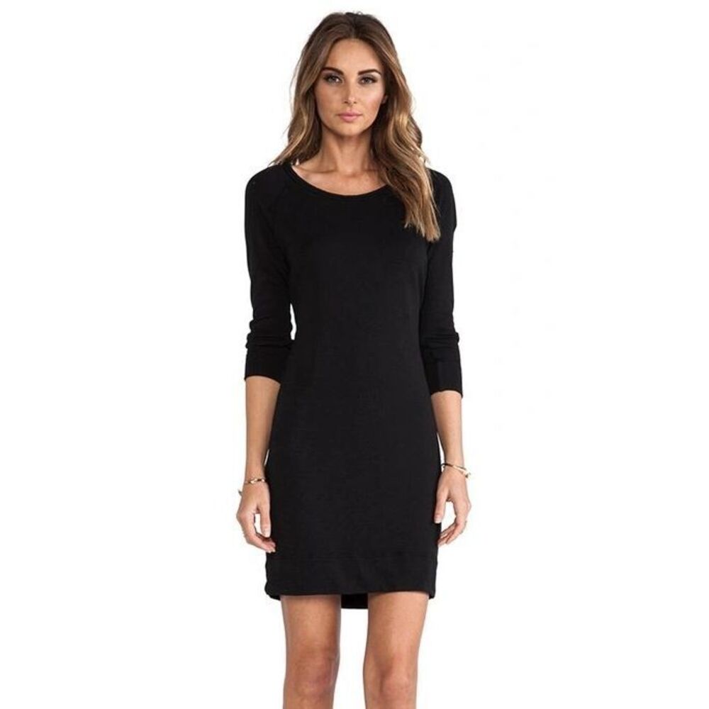 James Perse black raglan sweatshirt dress Size 2